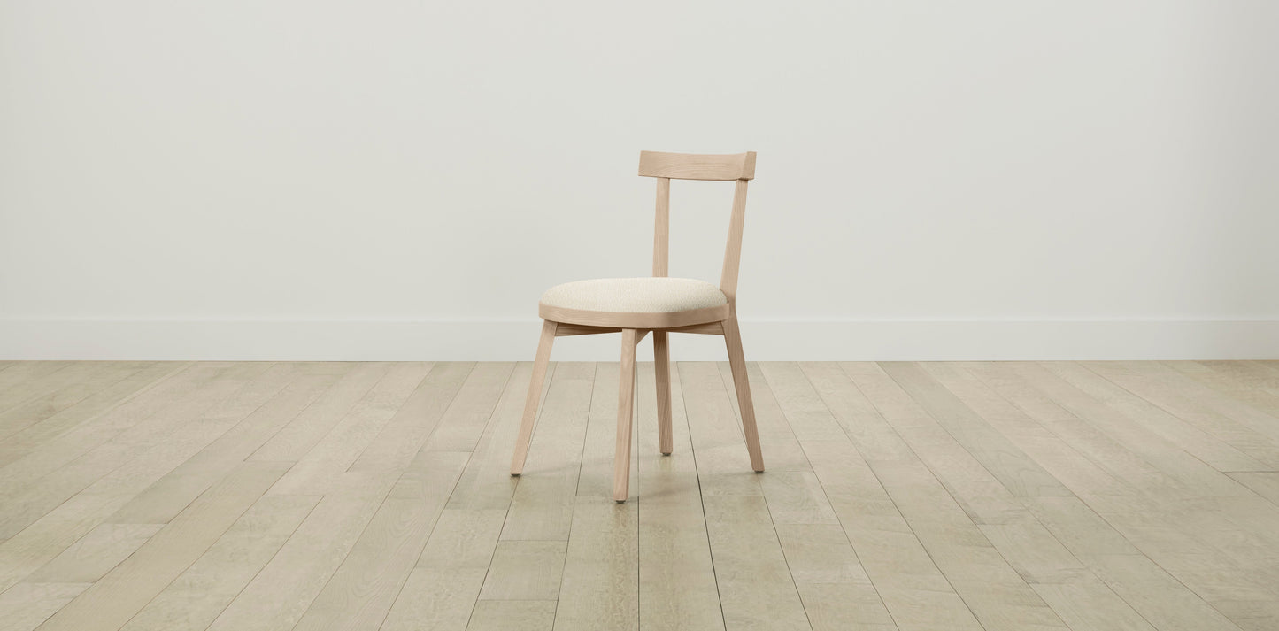 The Allen - Italian Bouclé White Dining Chair