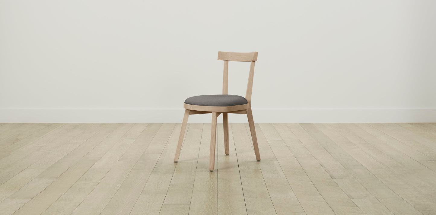 The Allen - Pebbled Leather Ash Dining Chair
