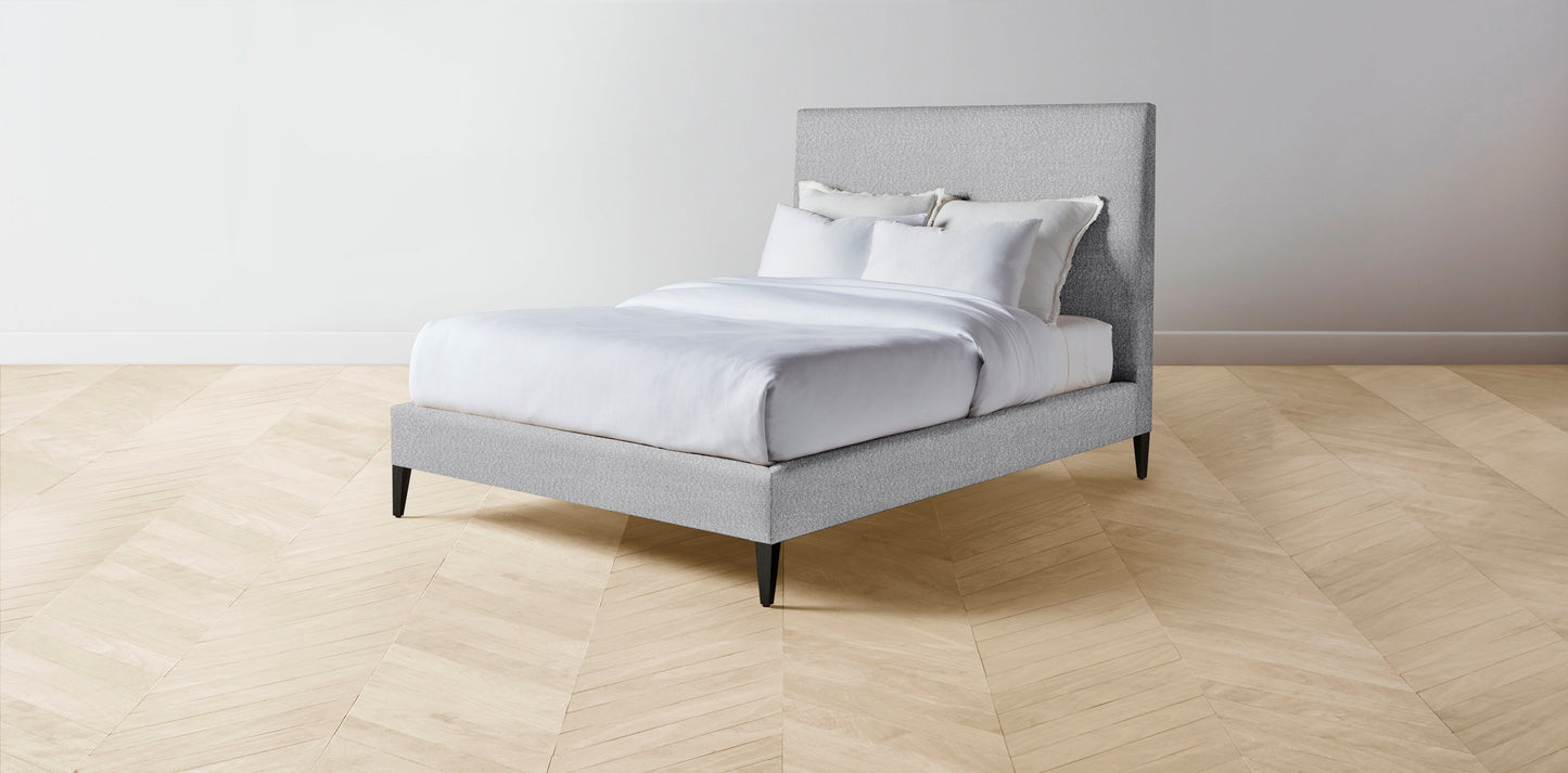 The Essex - Italian Bouclé Waterfall Bed - 60" Headboard - Upholstered on reverse
