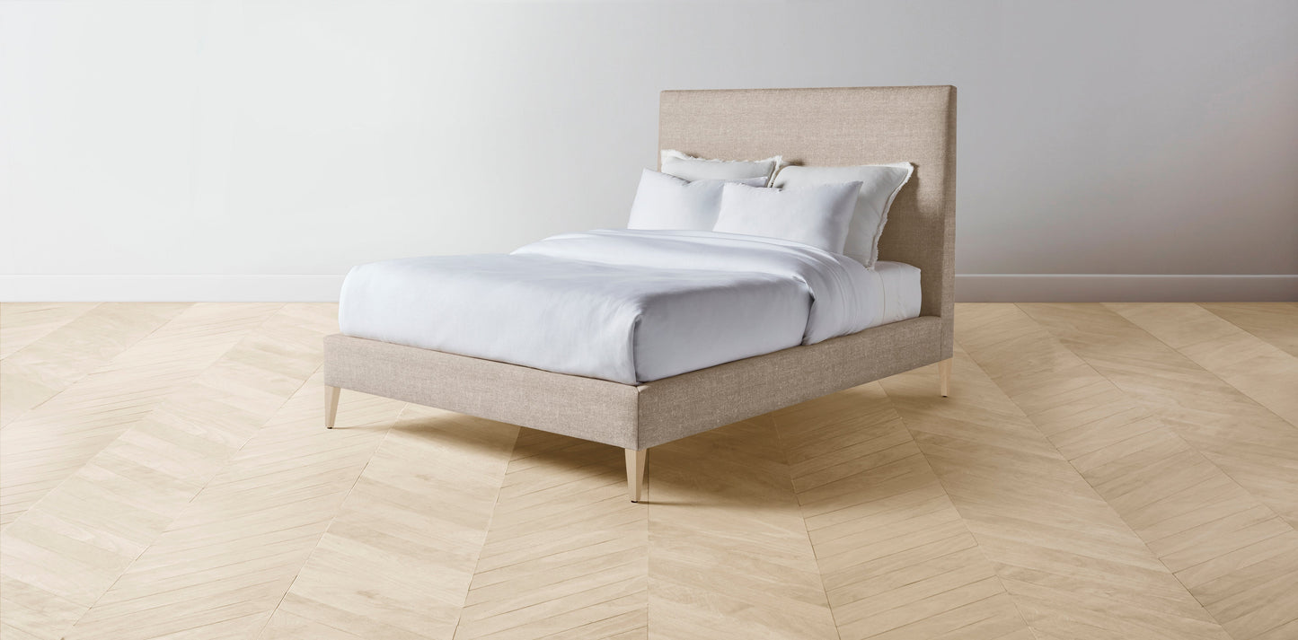The Essex - Merino Wheat Bed - 56" Headboard - Upholstered on reverse