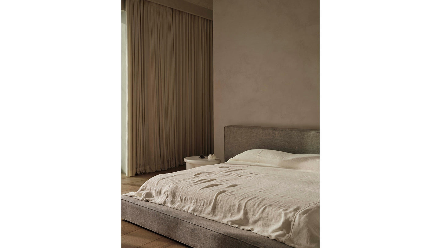 The Eldridge - Belgian Linen Agate Bed - 36" Headboard