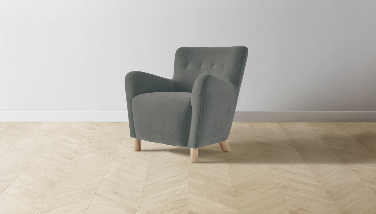The Perry - Mohair Fog Chair