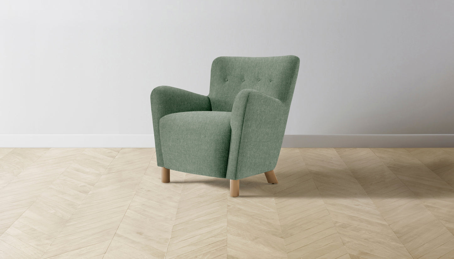 The Perry - Performance Stonewashed Linen Aspen Chair