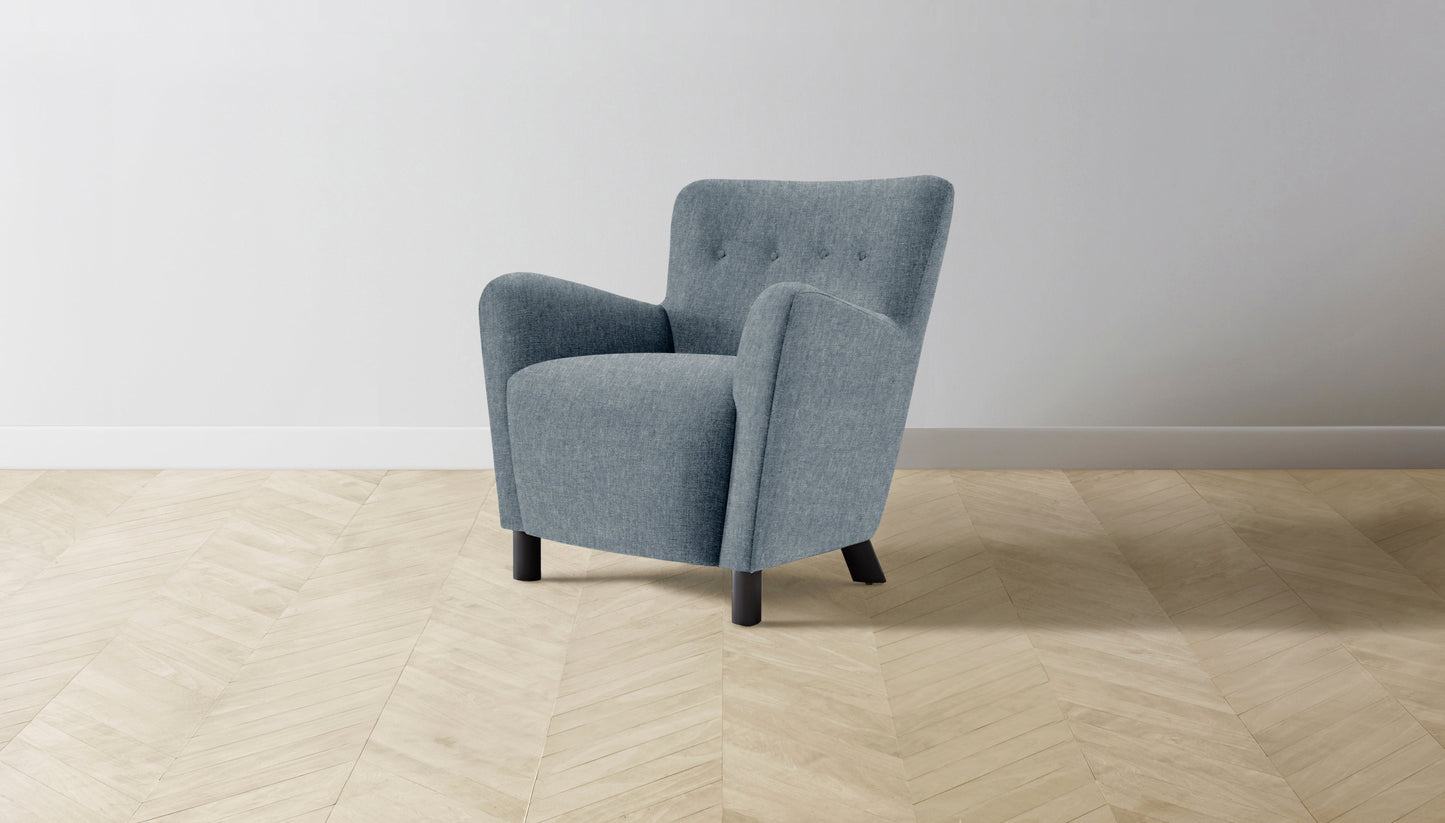 The Perry - Performance Stonewashed Linen Chambray Chair