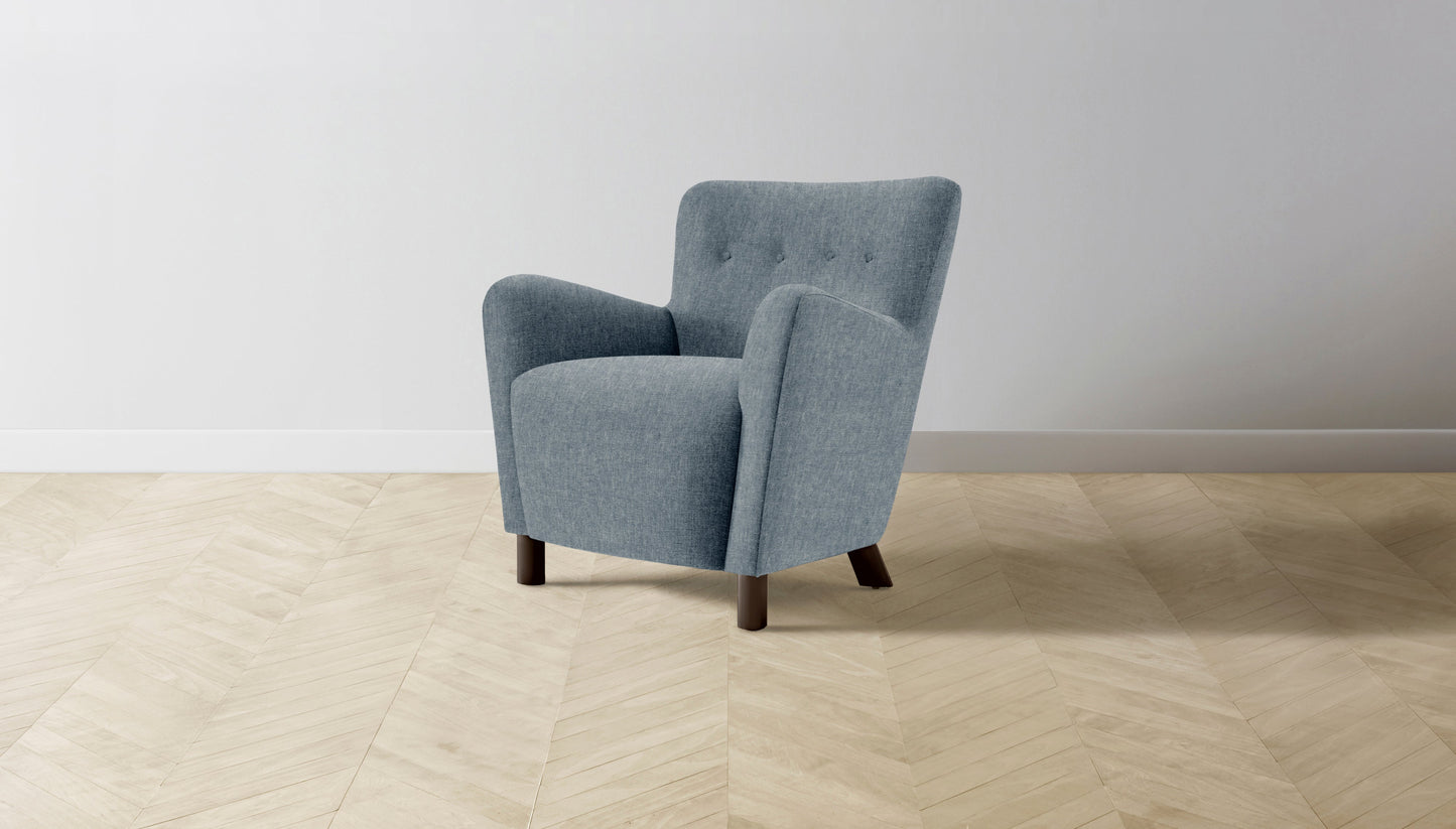 The Perry - Performance Stonewashed Linen Chambray Chair