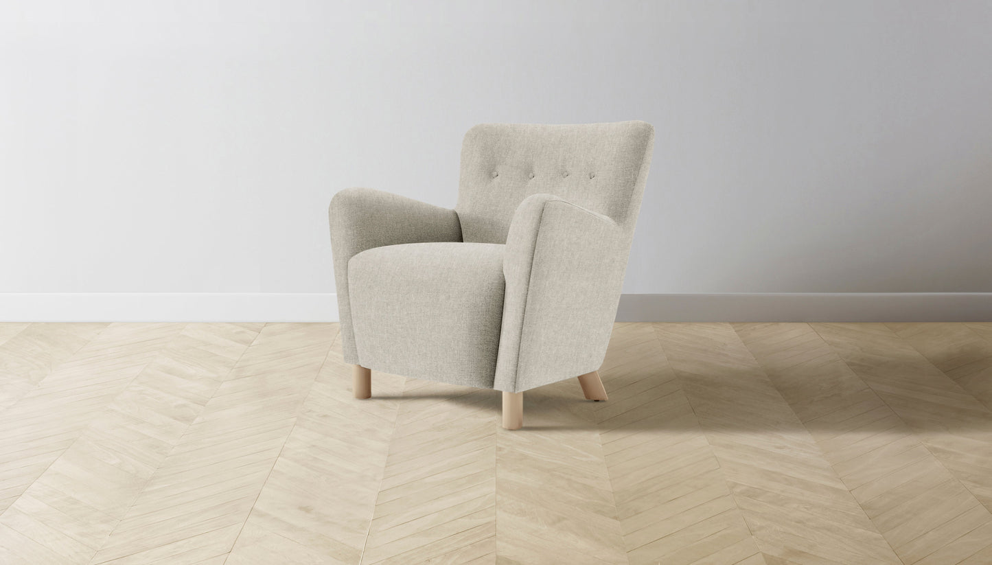 The Perry - Performance Stonewashed Linen Dew Chair