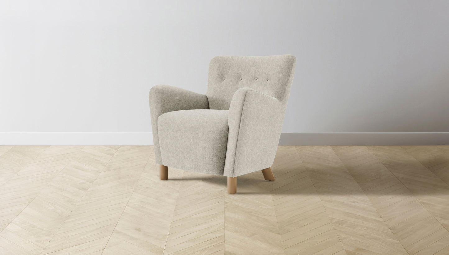 The Perry - Performance Stonewashed Linen Dew Chair