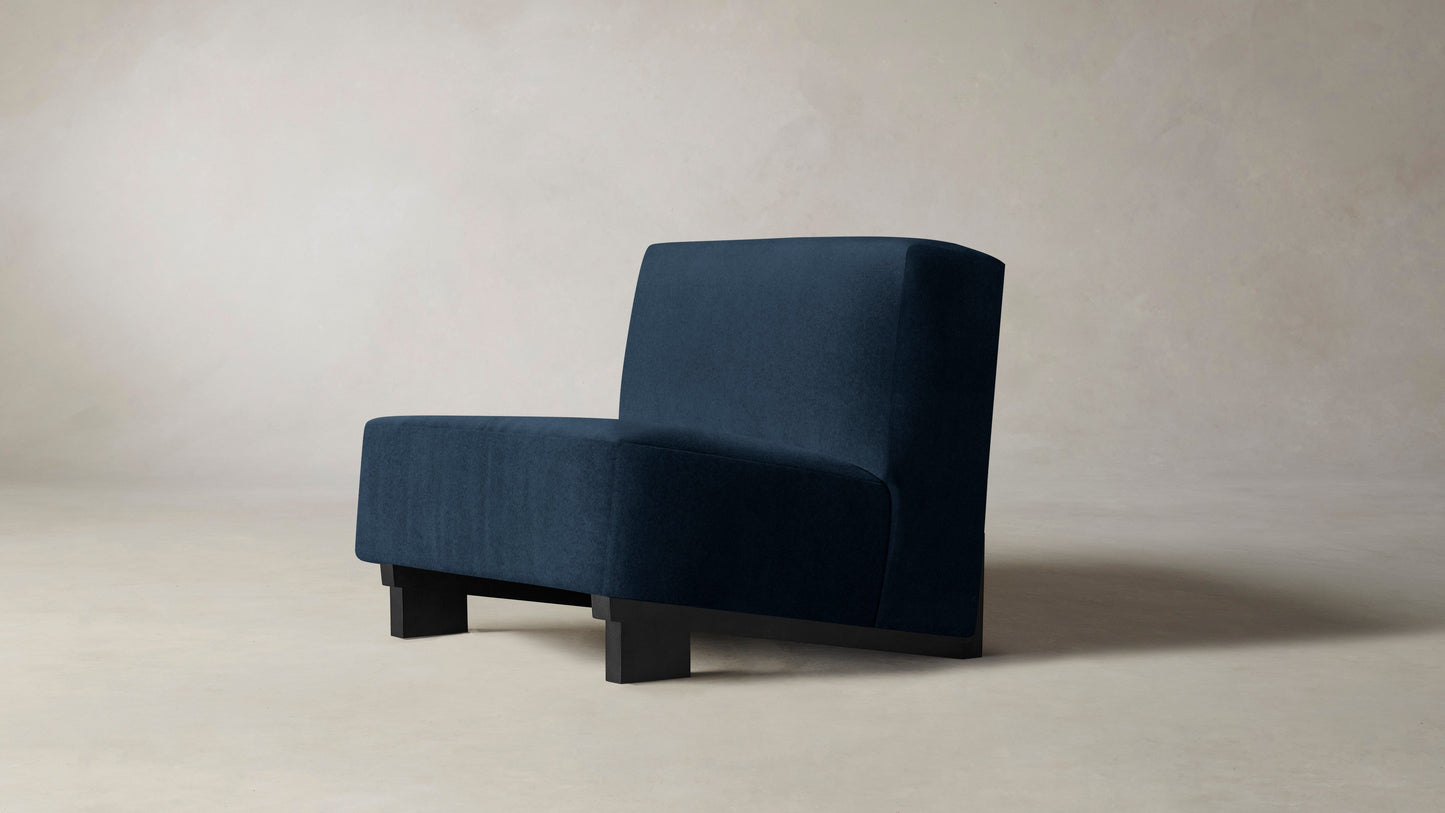 The Remsen - Performance Velvet Sapphire Chair