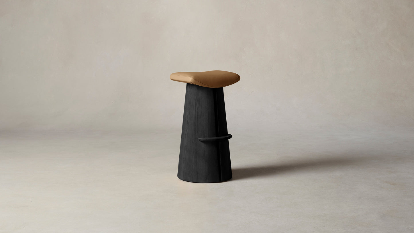 The Weston - Pebbled Leather Latte Bar and Counter Stool