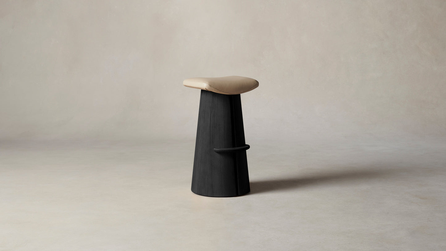 The Weston - Pebbled Leather Stone Bar and Counter Stool