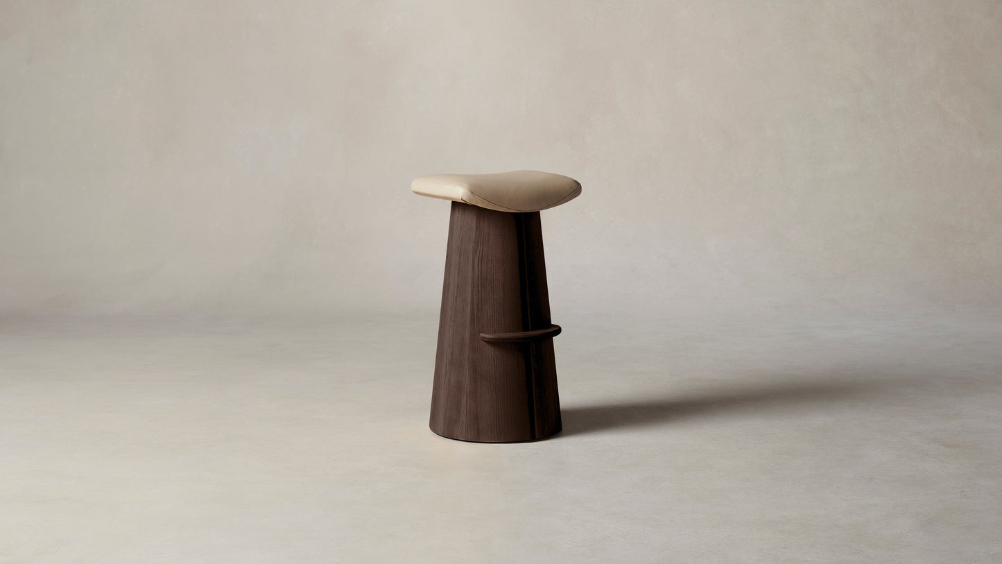 The Weston - Pebbled Leather Stone Bar and Counter Stool