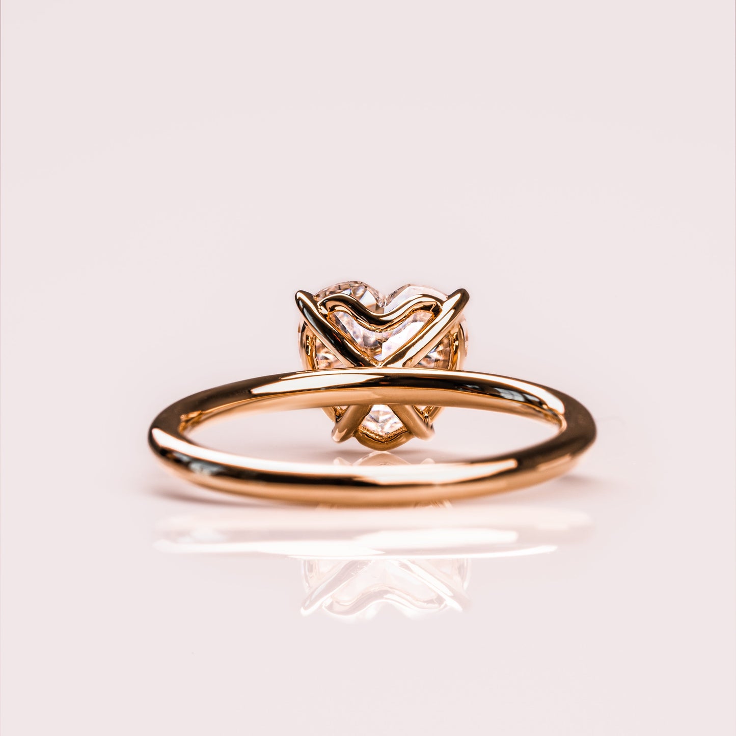 2 CT Heart Solitaire Moissanite Engagement Ring