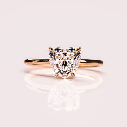 2 CT Heart Solitaire Moissanite Engagement Ring