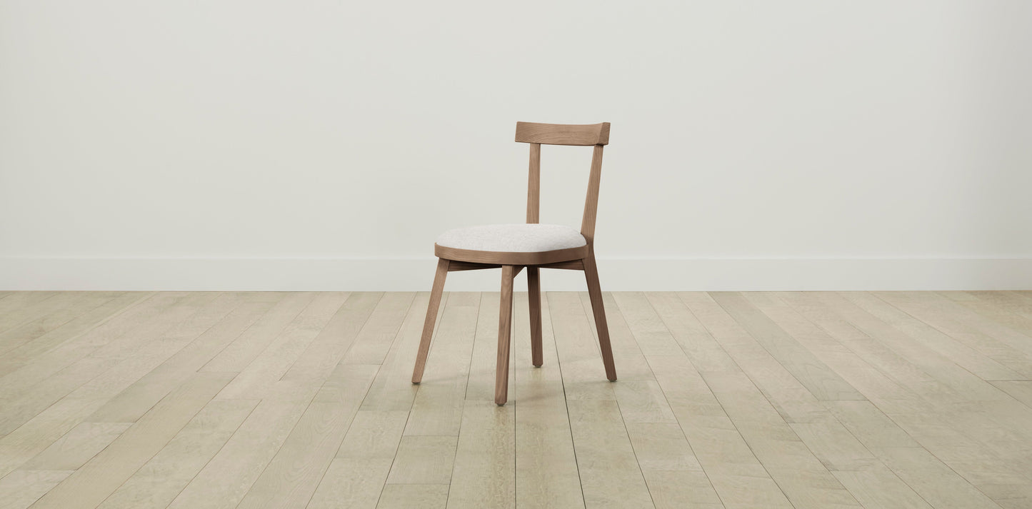 The Allen  - Belgian Linen Egret Dining Chair