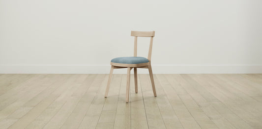 The Allen  - Mohair Slate Blue Dining Chair