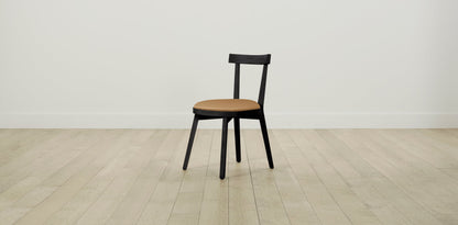 The Allen  - Pebbled Leather Latte Dining Chair