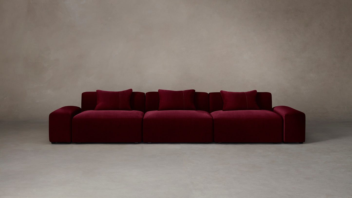 The Breuer Modular  - Mohair Crimson Sofa