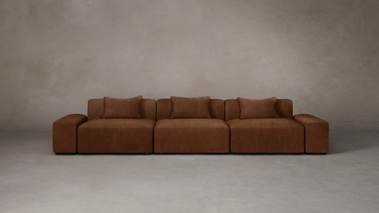 The Breuer Modular  - Tuscan Leather Bourbon Sofa