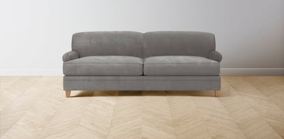 The Carmine  - Nubuck Leather Asphalt Sofa