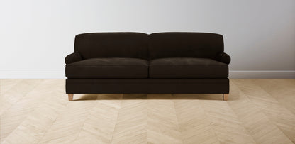 The Carmine  - Nubuck Leather Espresso Sofa