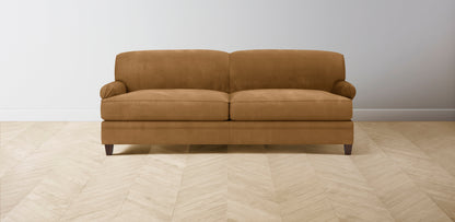 The Carmine  - Nubuck Leather Saddle Sofa