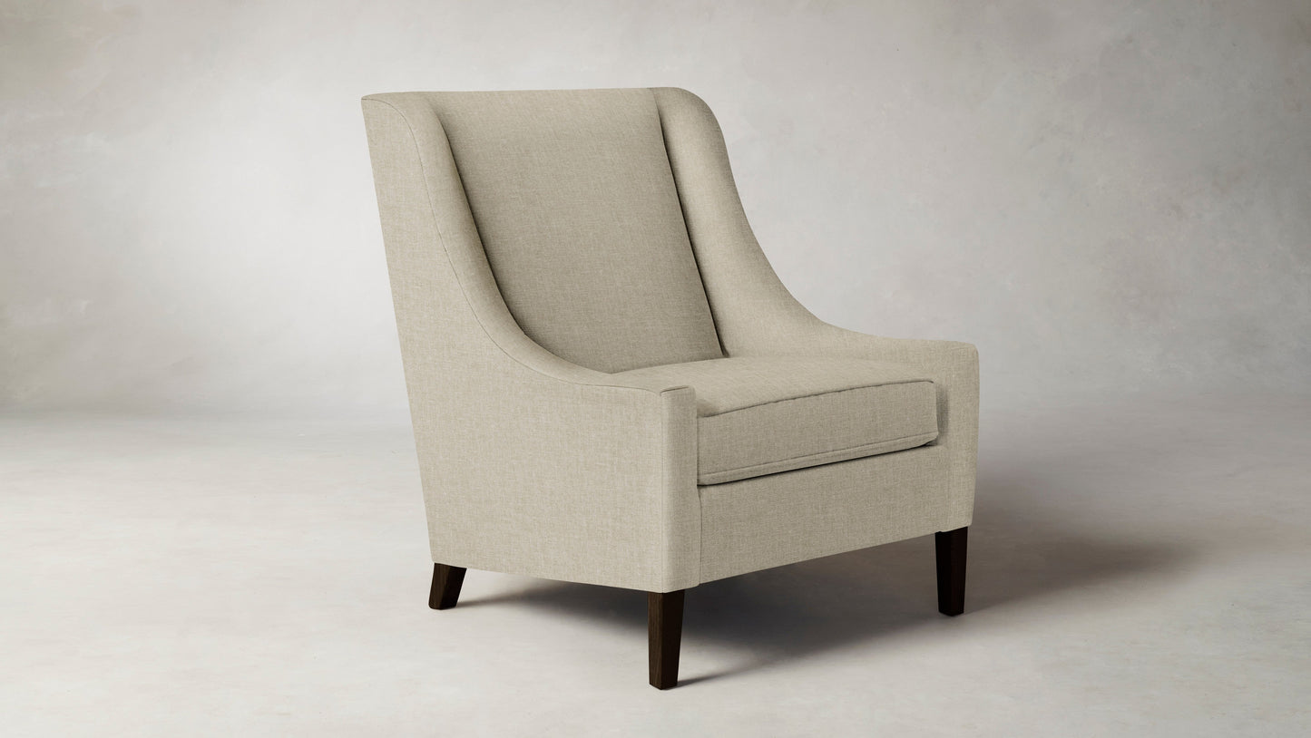 The Chrystie  - Belgian Linen Alder Chair