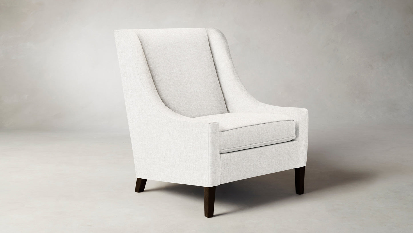 The Chrystie  - Belgian Linen Egret Chair