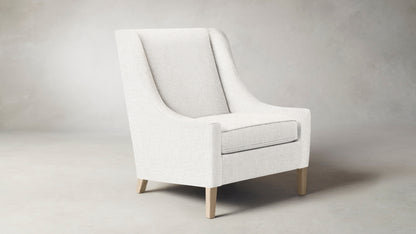 The Chrystie  - Belgian Linen Egret Chair