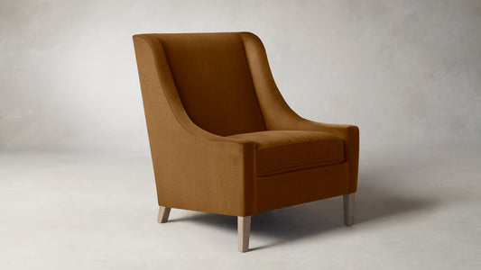 The Chrystie  - Mohair Brown Sugar Chair