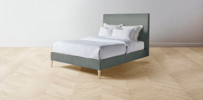 The Essex  - Mohair Fog Bed - 60" Headboard - Upholstered on reverse