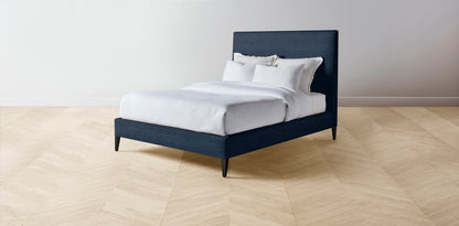 The Essex  - Performance Textured Linen Seaside Bed - 56" Headboard - Upholstered on reverse