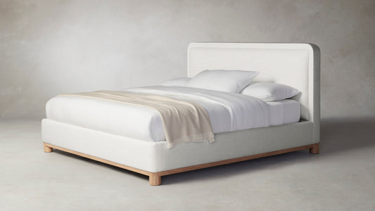 The Kent  - Performance Chenille Alabaster Bed - 41" Headboard