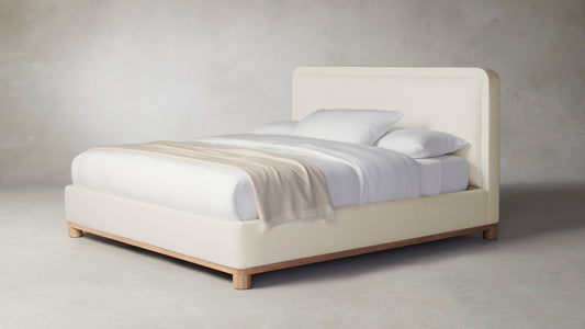 The Kent  - Performance Linen Creme Bed - 47" Headboard