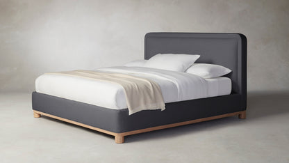 The Kent  - Performance Linen Graphite Bed - 53" Headboard