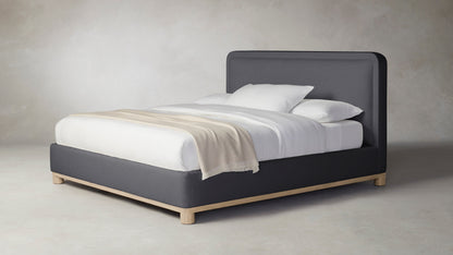 The Kent  - Performance Linen Graphite Bed - 47" Headboard