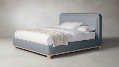 The Kent  - Performance Melange Weave Aegean Bed - 41" Headboard