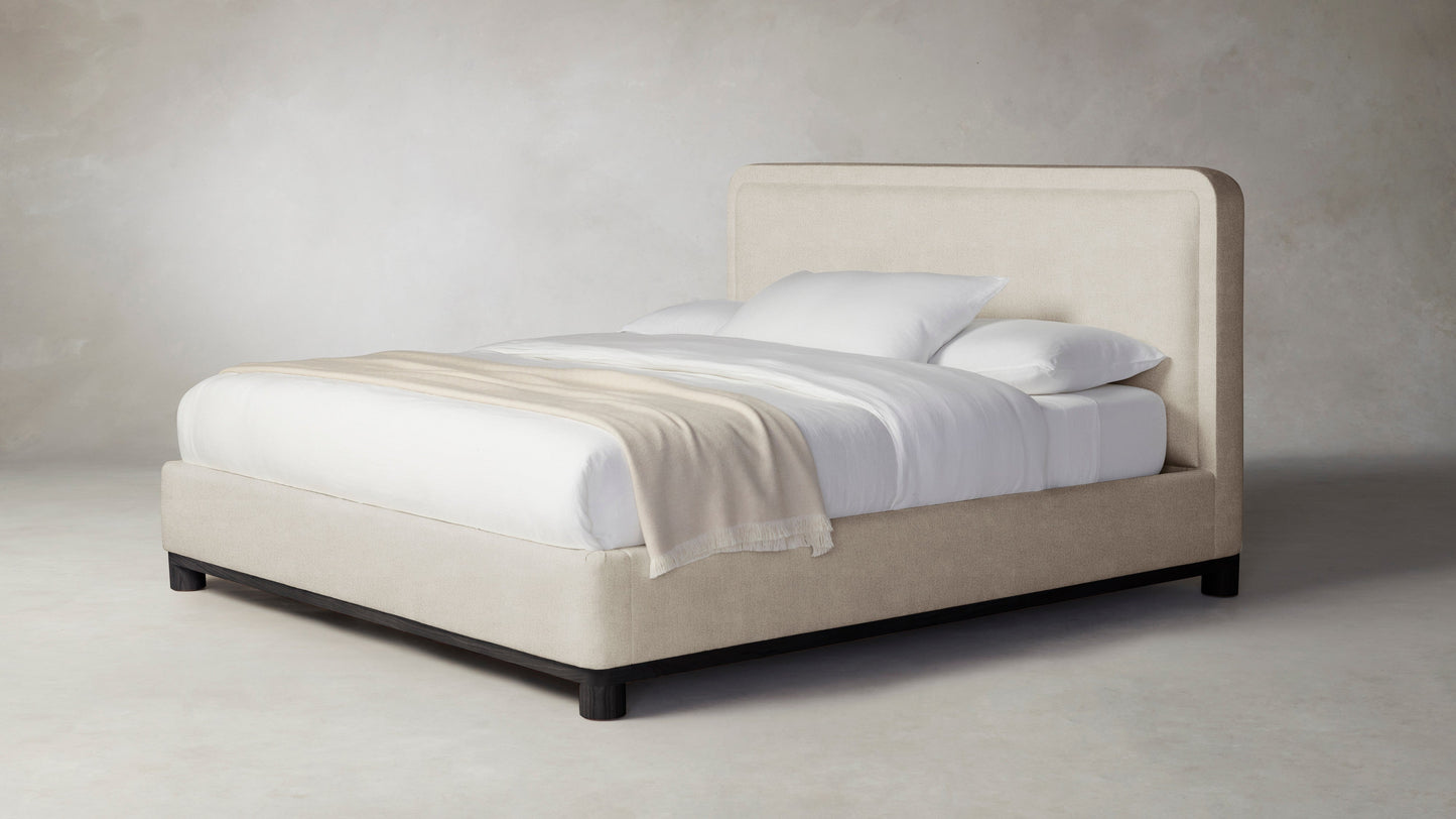 The Kent  - Performance Melange Weave Shell Bed - 53" Headboard