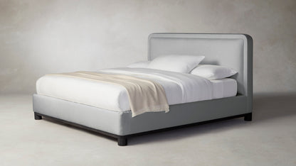 The Kent  - Performance Textured Linen Mineral Bed - 41" Headboard