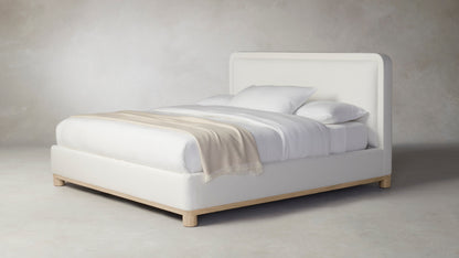 The Kent  - Performance Textured Linen Pearl Bed - 41" Headboard