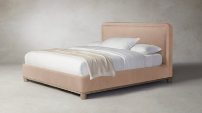 The Kent  - Performance Velvet Dusty Rose Bed - 41" Headboard