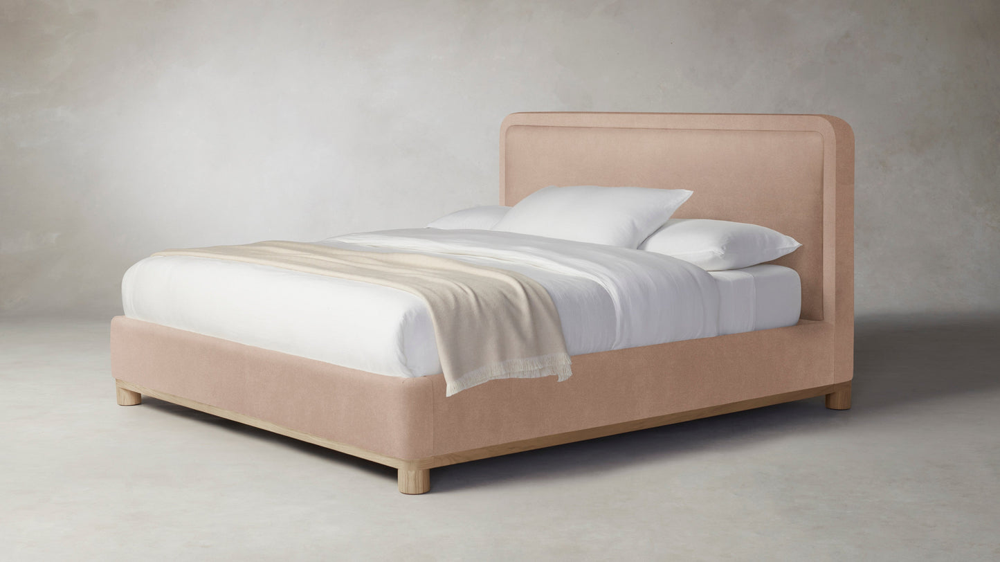 The Kent  - Performance Velvet Dusty Rose Bed - 47" Headboard