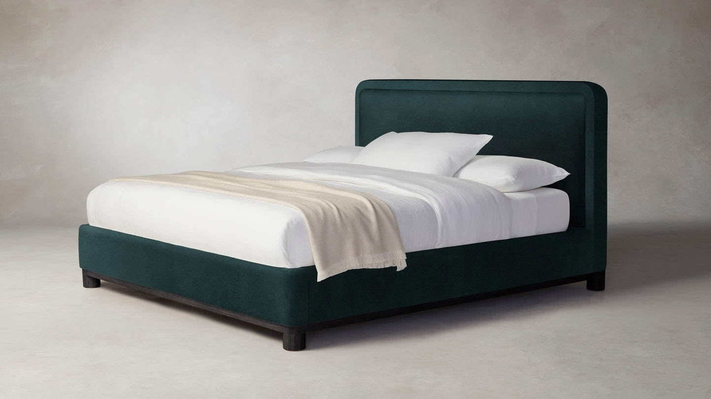 The Kent  - Performance Velvet Emerald Bed - 47" Headboard