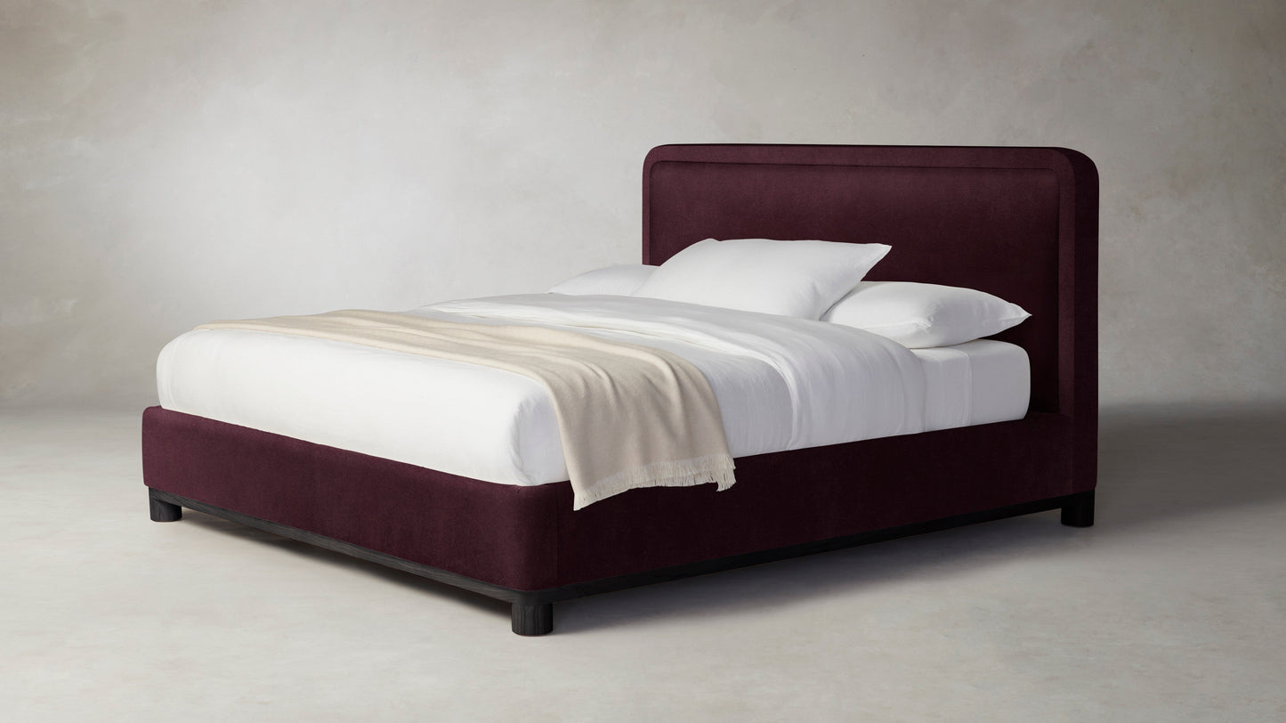 The Kent  - Performance Velvet Merlot Bed - 47" Headboard