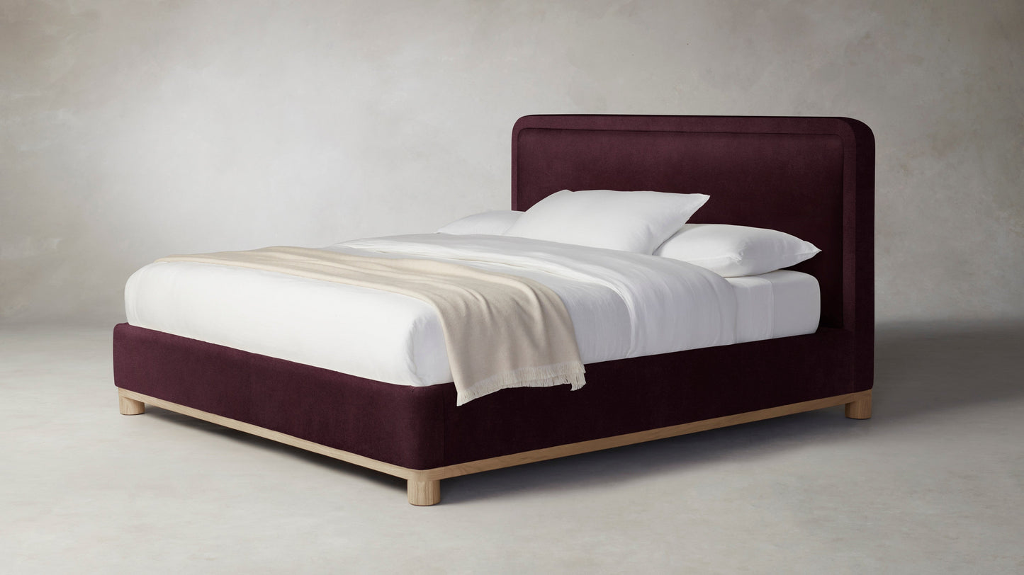 The Kent  - Performance Velvet Merlot Bed - 53" Headboard