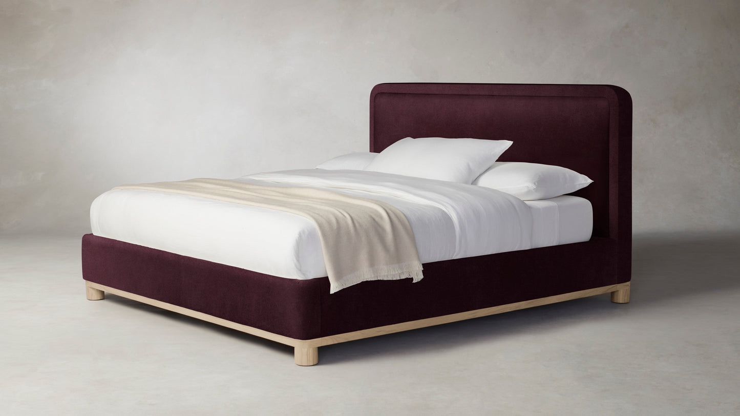 The Kent  - Performance Velvet Merlot Bed - 53" Headboard