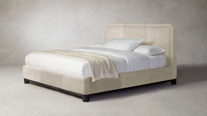 The Kent  - Tuscan Leather Bisque Bed - 53" Headboard