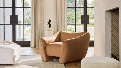 The Bond  - Tuscan Leather Camel Chair