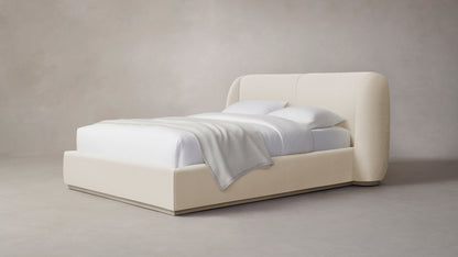 The Smith  - Performance Linen Creme Bed - 42" Headboard