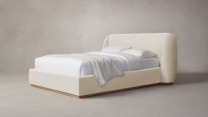 The Smith  - Performance Linen Creme Bed - 42" Headboard