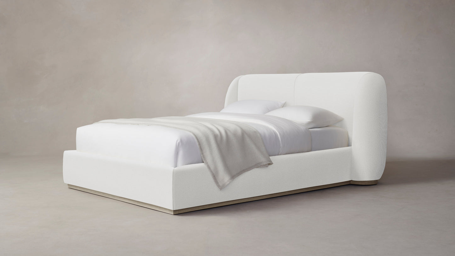 The Smith  - Performance Textured Linen Bone Bed - 42" Headboard